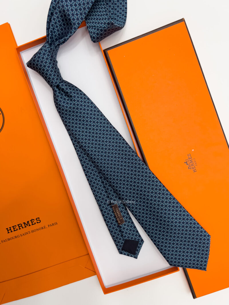 Hermes H CIRCLES SILK TIE