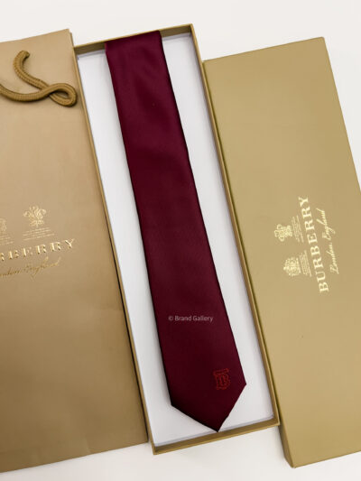 Burberry Dark Red SOLID BT SILK TIE