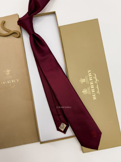 Burberry Dark Red SOLID BT SILK TIE