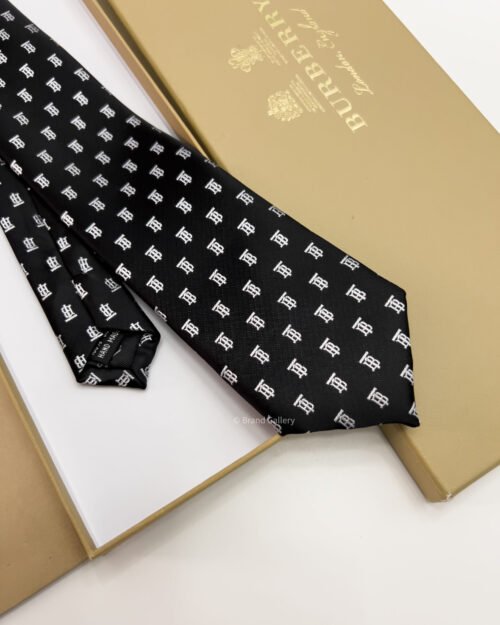 Burberry Black BT PATTERN SILK TIE