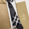 Burberry Charcoal THIN CHECK SILK TIE