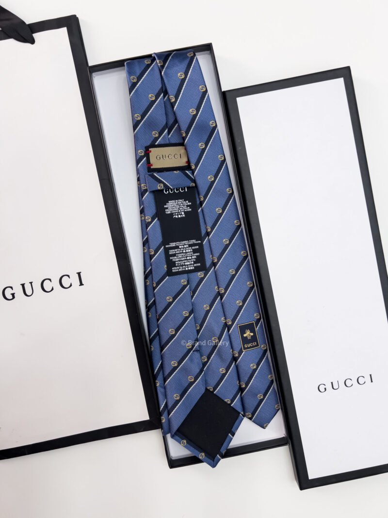 Gucci Light Blue GG DIAGONAL SILK TIE