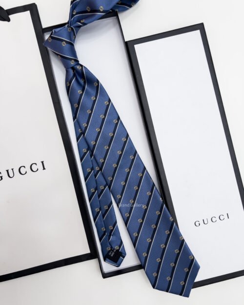 Gucci Light Blue GG DIAGONAL SILK TIE