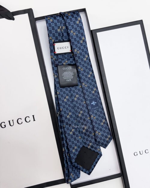 Gucci Blue GG SILK JACQUARD TIE