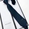 Gucci Navy and Green GG SILK JACQUARD TIE
