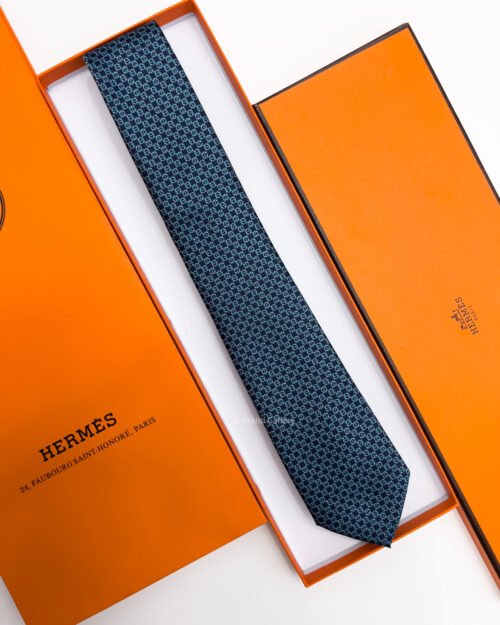 Hermes H CIRCLES SILK TIE