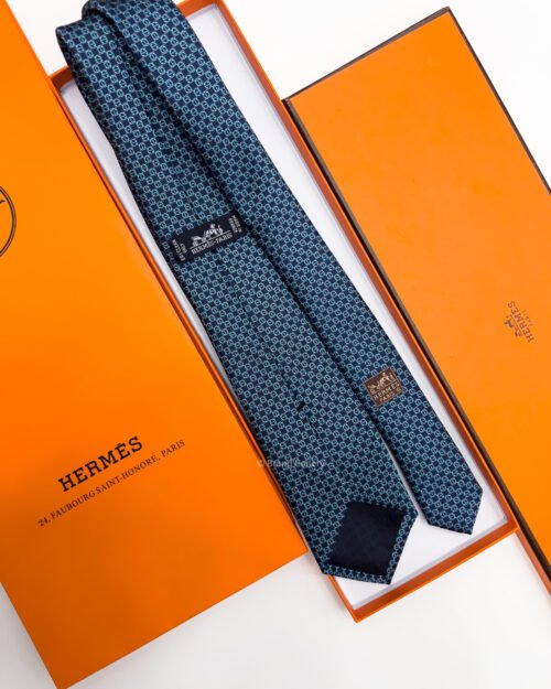 Hermes H CIRCLES SILK TIE