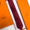 Hermes Red H PATTERN SILK TIE