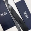 Dior Black STRIPED OBLIQUE SILK TIE