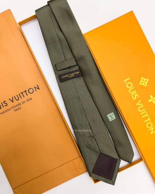 Louis Vuitton MOSS Green LV ICON SILK TIE