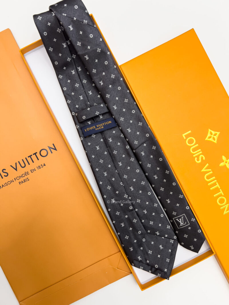 Louis Vuitton Black CLASSIC LV SILK TIE