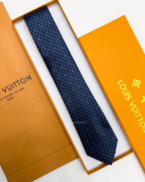 Louis Vuitton Sky Blue LV PATTERN SILK TIE