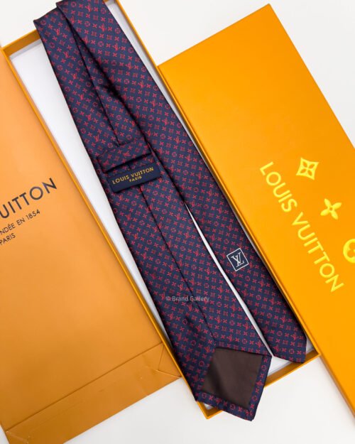 Louis Vuitton Red LV PATTERN SILK TIE