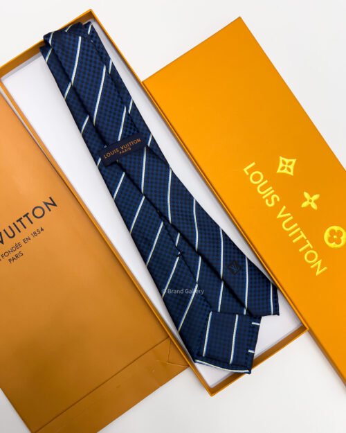 Louis Vuitton Blue ECU SILK TIE