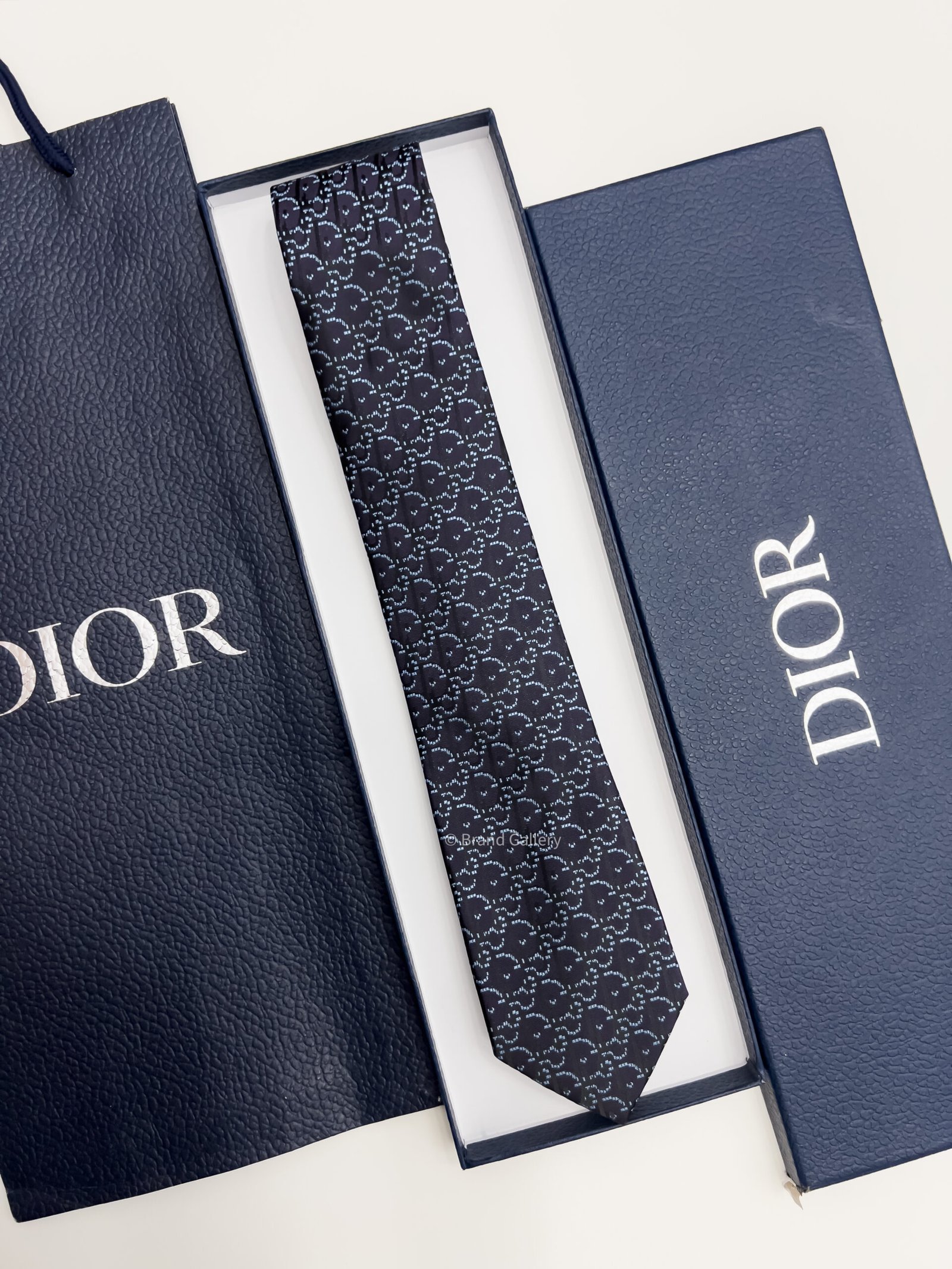 Dior OBLIQUE PIXEL SILK TIE