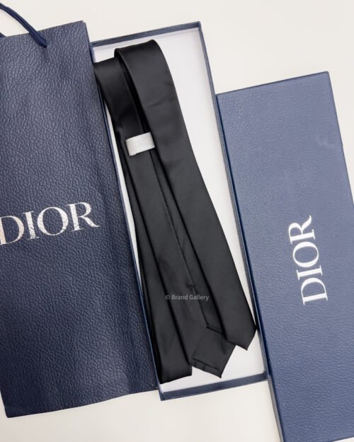 Dior Black BEE MOTIF SILK TIE