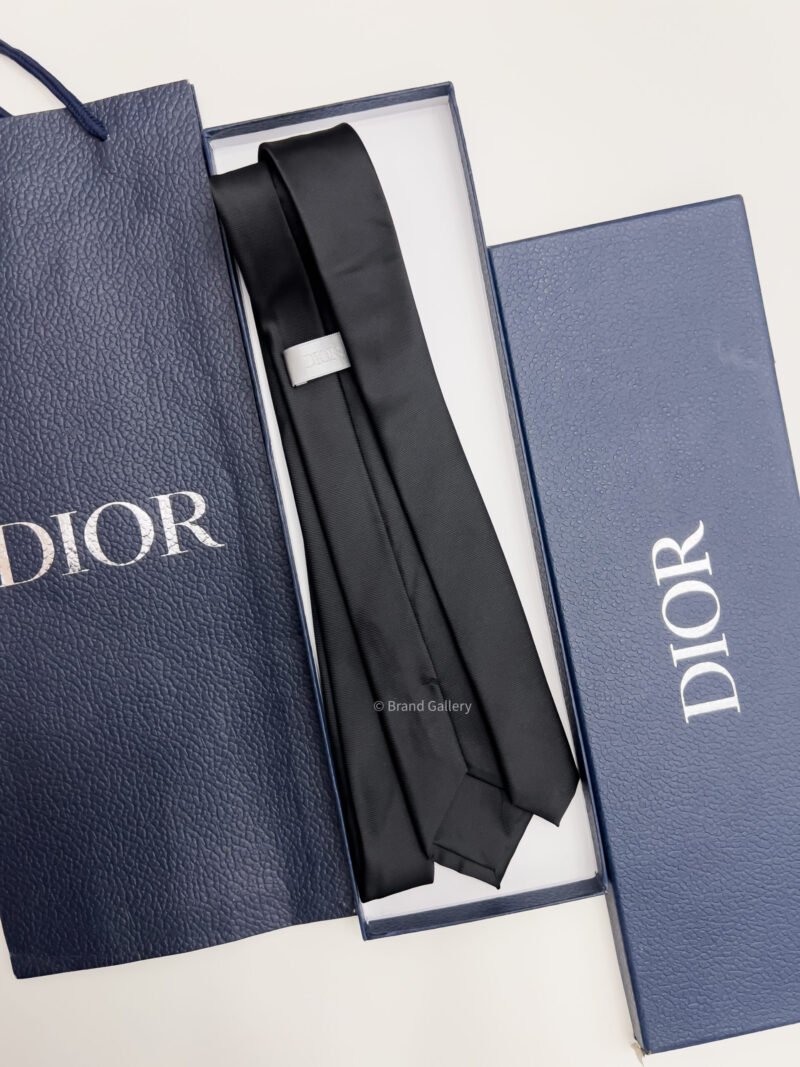 Dior Black BEE MOTIF SILK TIE