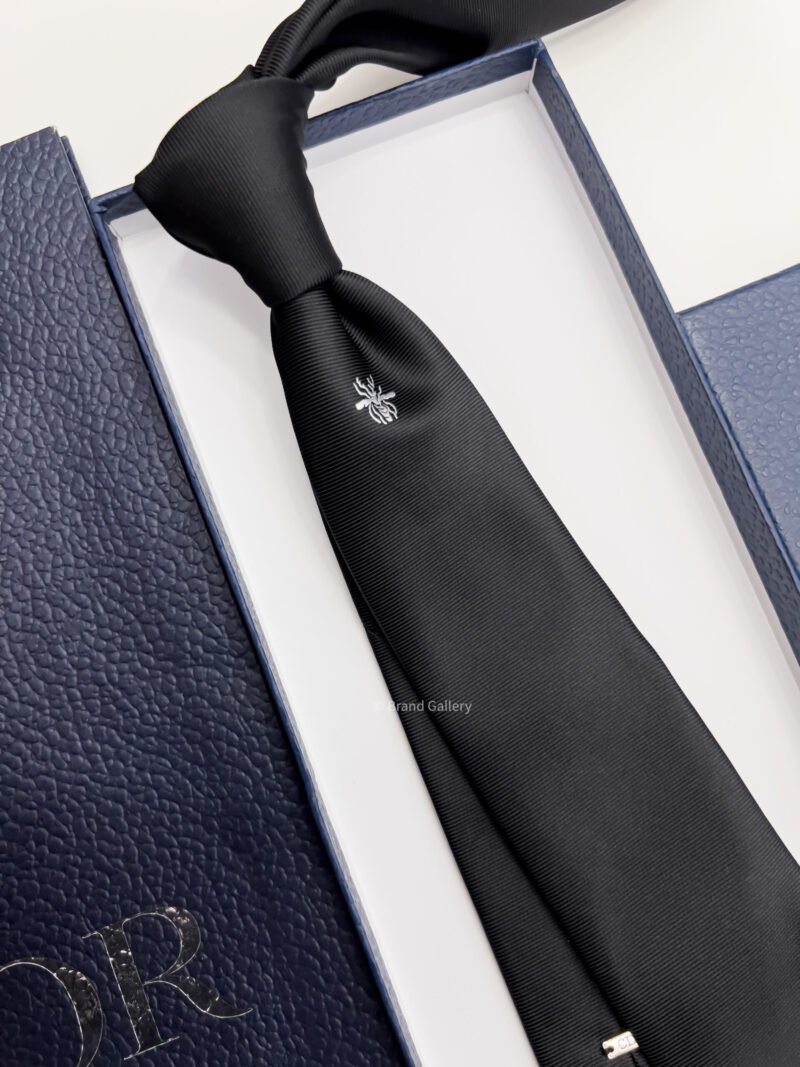 Dior Black BEE MOTIF SILK TIE