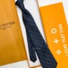 Louis Vuitton Navy DIAGONAL LV STARS PATTERN SILK TIE
