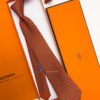 Hermes Orange H ROW PATTERN SILK TIE