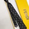 Fendi Black FF BOX PATTERN SILK TIE