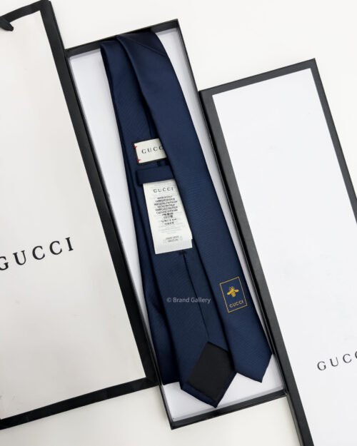 Gucci Navy ROYAL CREST SILK TIE