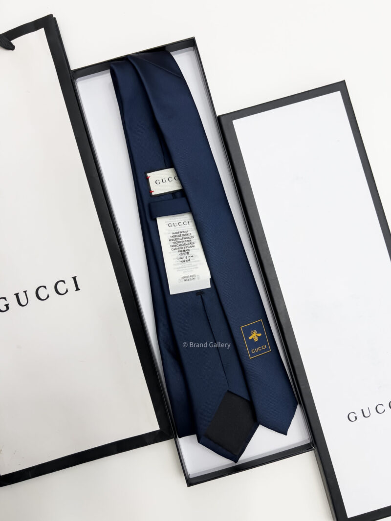 Gucci Navy ROYAL CREST SILK TIE