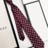 Gucci Maroon GG STARS HEARTS PATTERN SILK TIE