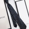 Gucci Navy GG STARS HEARTS PATTERN SILK TIE
