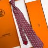 Hermes Red H LINKS SOFT SILK TIE