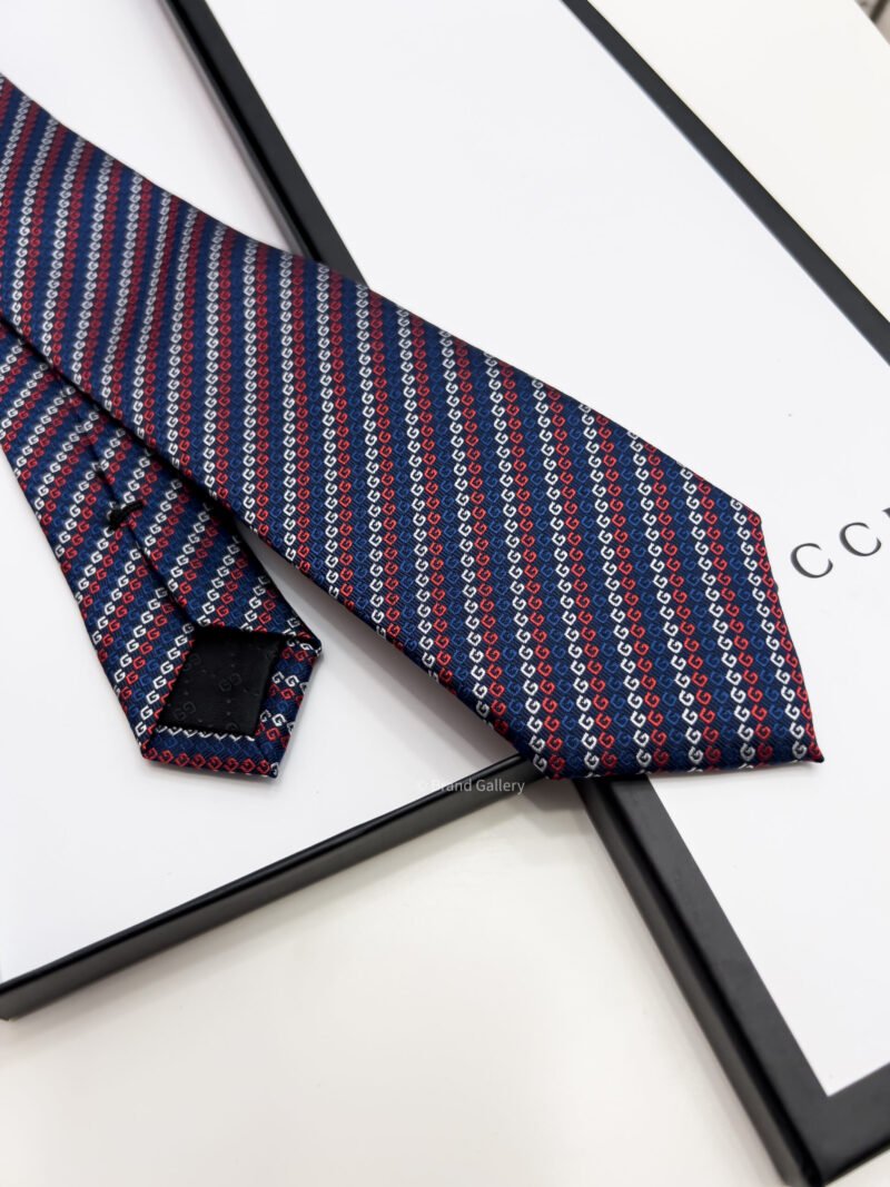 Gucci Navy DIAGONAL G PATTERN SILK TIE