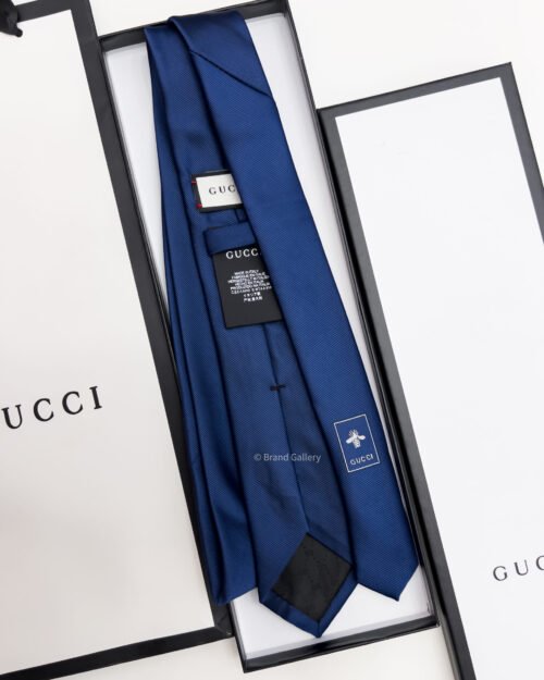 Gucci Blue GIANT BEE SILK TIE