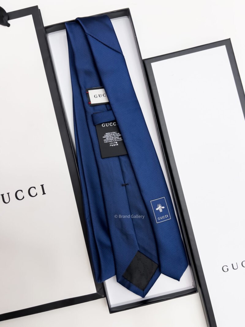 Gucci Blue GIANT BEE SILK TIE