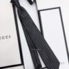 Gucci Black White GG CIRCLES SILK TIE