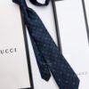 Gucci Navy Green GG FLOWER CHECK SILK TIE