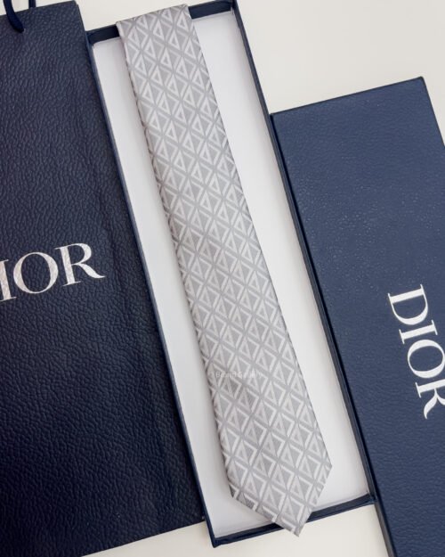 Dior Grey CD DIAMOND SILK TIE