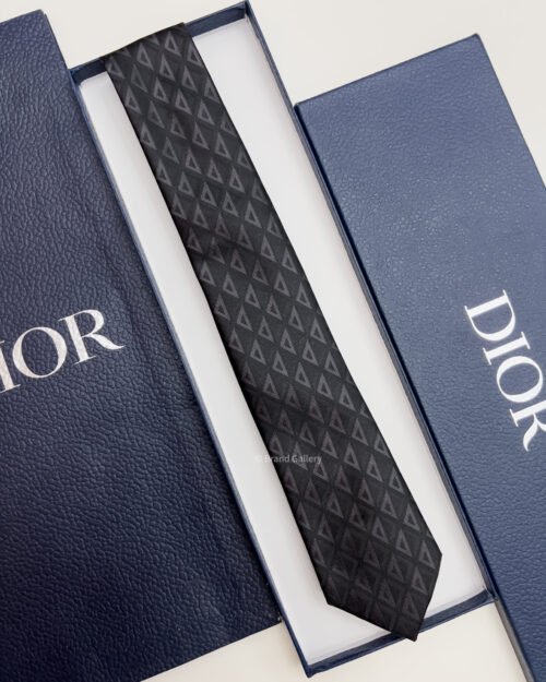 Dior Black CD DIAMOND SILK TIE