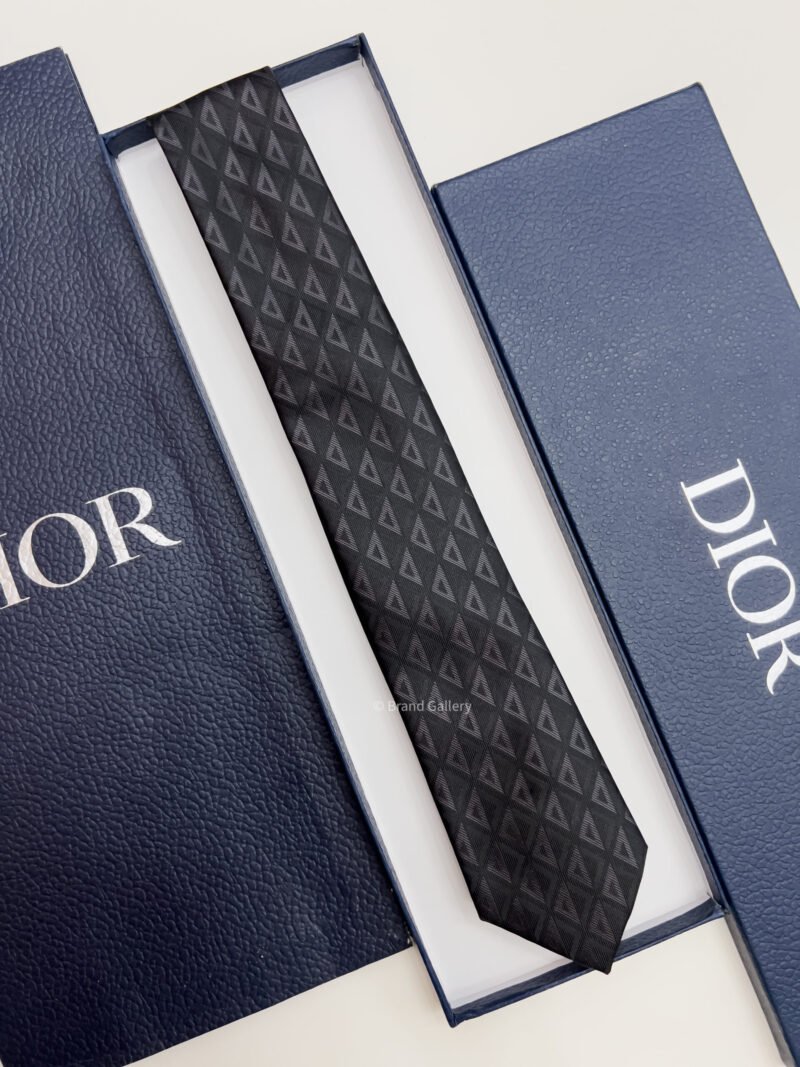 Dior Black CD DIAMOND SILK TIE