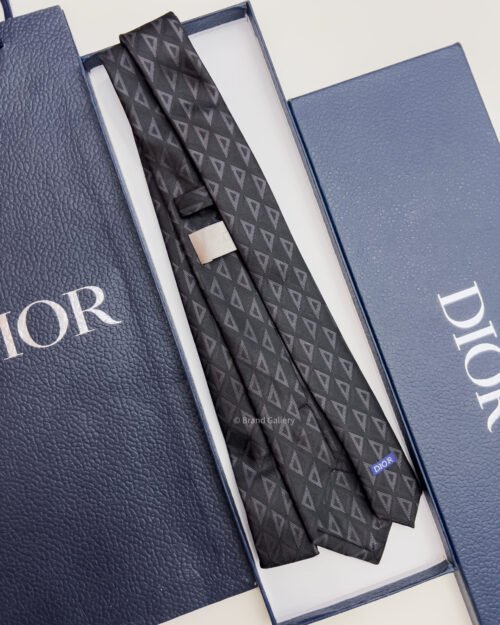Dior Black CD DIAMOND SILK TIE