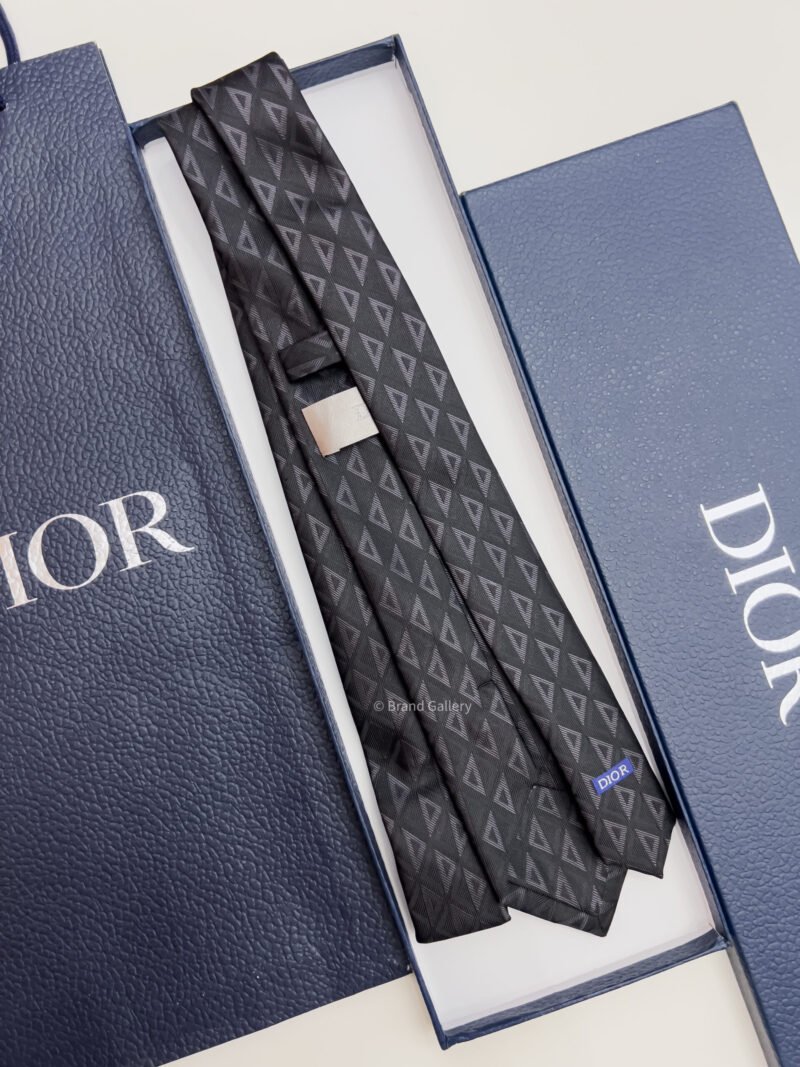 Dior Black CD DIAMOND SILK TIE