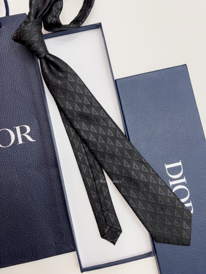 Dior Black CD DIAMOND SILK TIE
