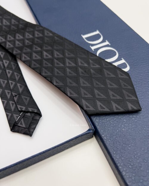 Dior Black CD DIAMOND SILK TIE