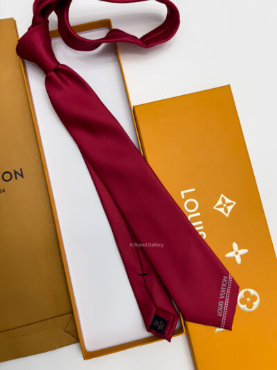 Louis Vuitton Red SOLID LOUIS VUITTON SILK TIE