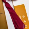 Louis Vuitton Red SOLID LOUIS VUITTON SILK TIE