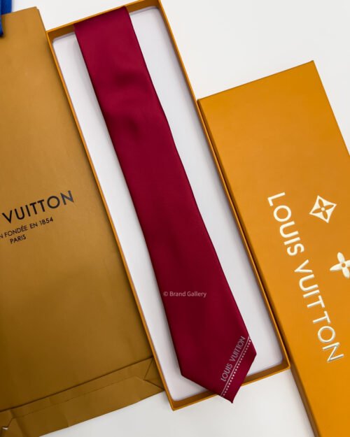 Louis Vuitton Red SOLID LOUIS VUITTON SILK TIE