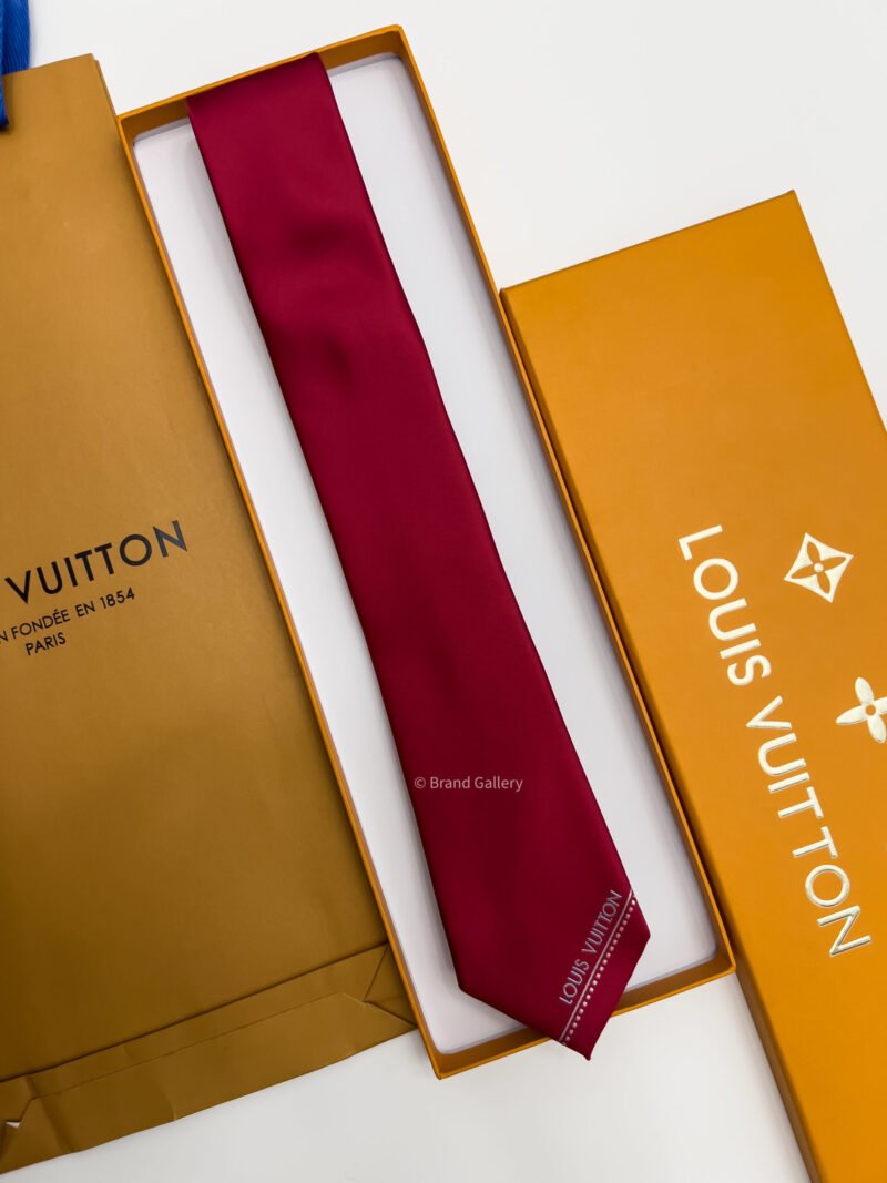 Louis Vuitton Red SOLID LOUIS VUITTON SILK TIE