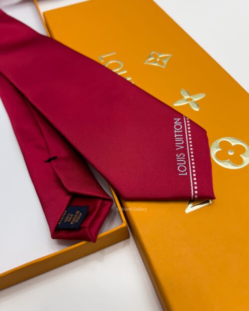 Louis Vuitton Red SOLID LOUIS VUITTON SILK TIE