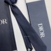 Dior Navy OBLIQUE SILK TIE