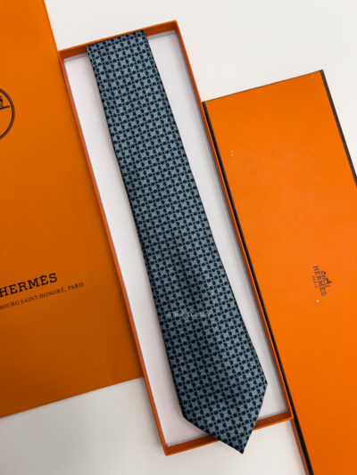 Hermes Turquoise MORS LOVE SILK TIE