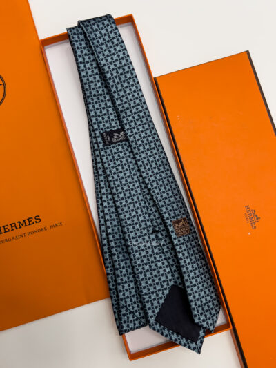 Hermes Turquoise MORS LOVE SILK TIE